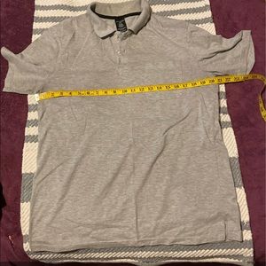EUC George Light Gray 3-Button Polo Shirt with Pocket, Sz Medium (38-40)